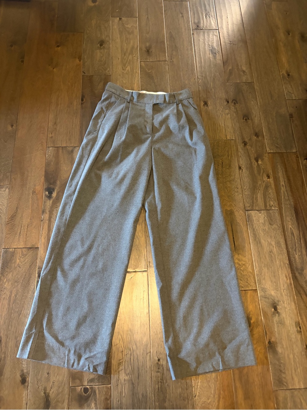 Wide Leg womenโs Italian Dress Pants - Gray